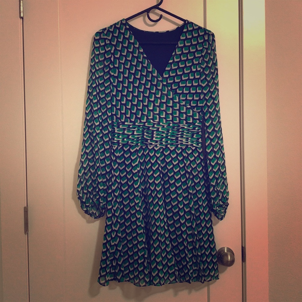 Authentic DVF Silk Green Dress